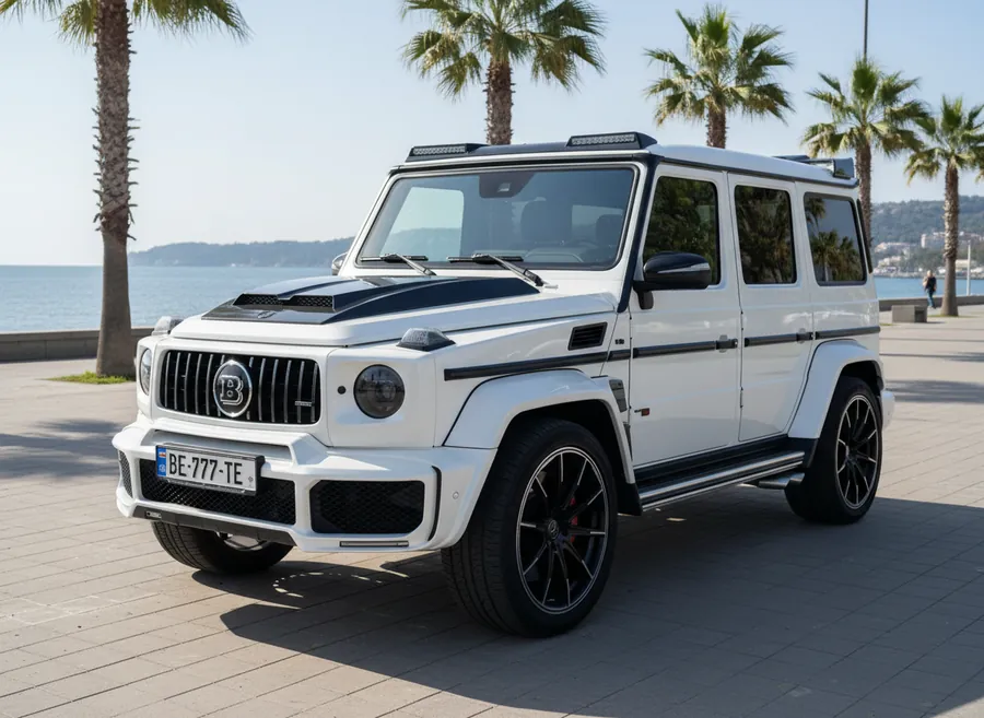 White Brabus G800 G-Class rental Batumi